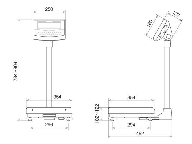 デジタル体重計DP-7101PWポールタイプ