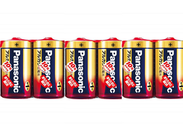 アルカリ単1乾電池　6本セット