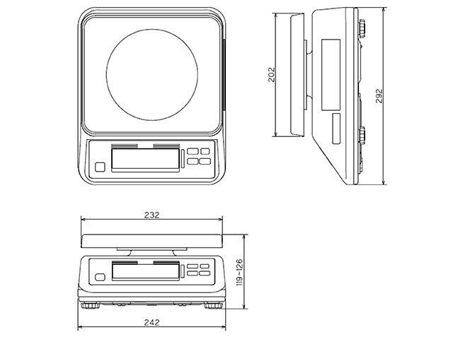 防水型デジタル上皿はかりUDS-700-WP
