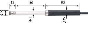SK-1260シリーズ指示計用静止表面用センサ（低温用）SK-S306K寸法