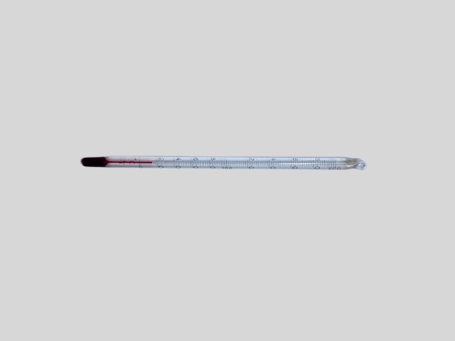 アルコール棒状温度計 0～200℃ 短型