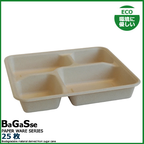 MYCバガスランチBOX 1200ml4C 25枚