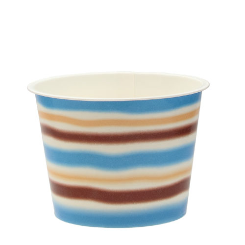 トーカン/アイスカップ 紙容器 業務用（220ml）PC-170F パティシエブルー 両面PE 1200個