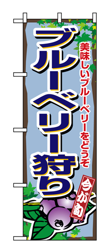 『メーカー取寄せ品 入荷次第発送』のぼり 1380 ブルーベリー狩り