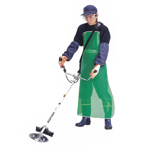 4475 メッシュ草刈り用スパット前掛 80×115cm