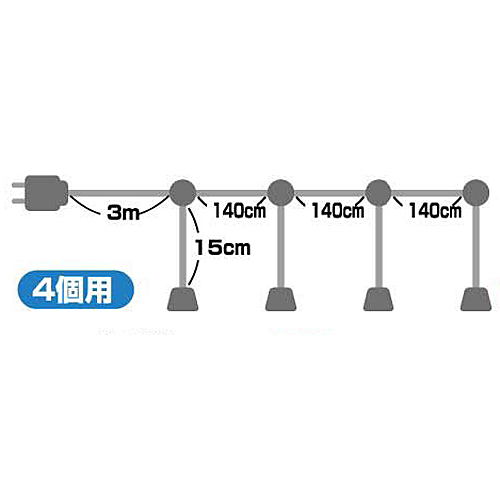 『メーカー取寄せ品 入荷次第発送』9030 提灯用ソケット4個用【業務用】_提燈_吊燈_お祭り_飲食店