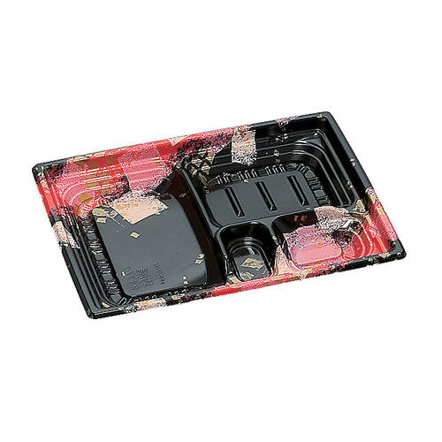 弁当容器 巧膳23-17-1H  華やぎ赤 800枚