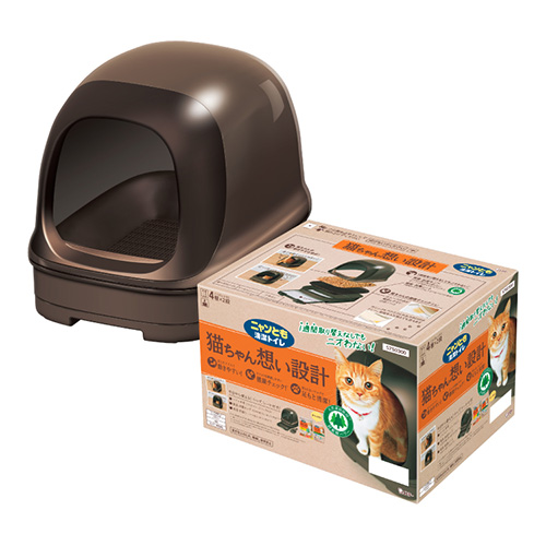 ニャンとも清潔トイレ ドームタイプ ブラウン  _エステー 57503