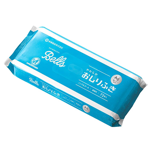 SHIMBASHI Bells おしりふき 72枚入（20個×4箱）