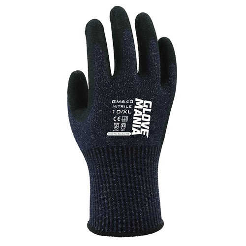 GM640 GLOVE MANIA グローブマニア 耐切創 ネイビー XL 10双