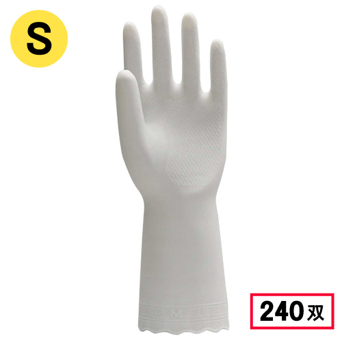 2150 ビニール手袋 薄手 1P S ホワイト 240双