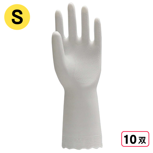 2150 ビニール手袋 薄手 1P S ホワイト 10双