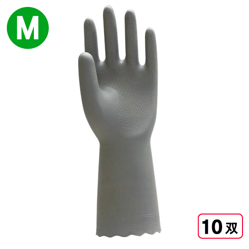 2150 ビニール手袋 薄手 1P M グレー 10双