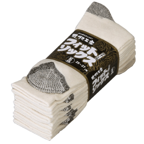 040 のびのびソックス 先丸 軍足 5足組×5束（25足）