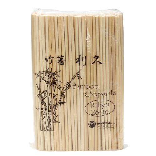 業務用割り箸 竹箸 利久箸 利休箸 (26cm) 100膳｜紙コップ