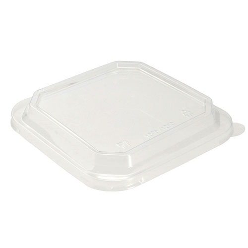 未晒 紙食品容器 オクタゴナルボウル専用 PETフタ 1000/1200ml PAPER Bowl PET lid 300枚  