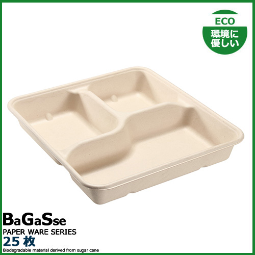 MYCバガスランチBOX 1200ml3C 25枚