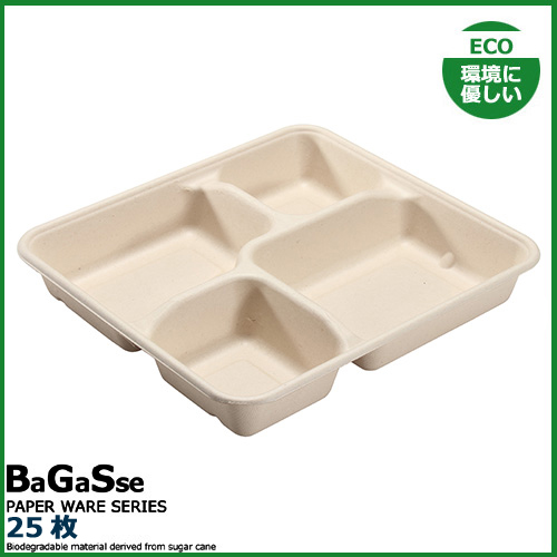 MYCバガスランチBOX 1200ml4C 25枚