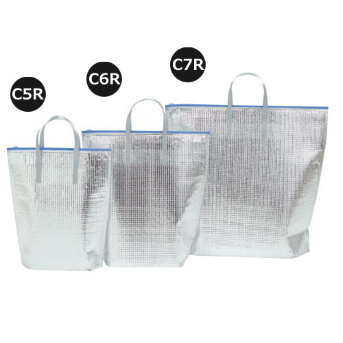 【送料無料】ミナクールパック C7R 保冷袋ファスナー付 L 折込 50枚 ミナクールパック C7R 保冷袋ファスナー付 L 折込 50枚｜紙コップ