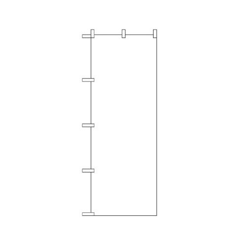 『メーカー取寄せ品 入荷次第発送』のぼり 2454 白無地 L字縫製付