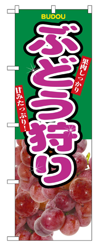 『メーカー取寄せ品 入荷次第発送』のぼり 2823 ぶどう狩り