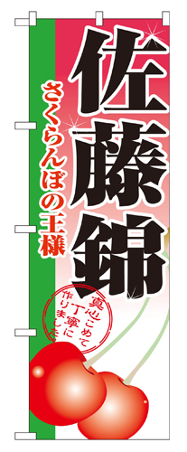 『メーカー取寄せ品 入荷次第発送』のぼり 2874 佐藤錦