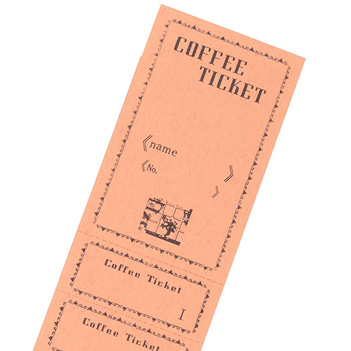 コーヒーチケット（CT-4）窓と花柄 1000枚