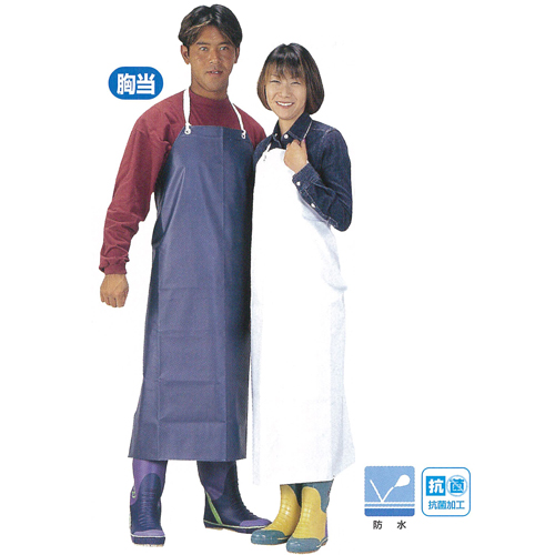 4030 抗菌ビニロン前掛胸当（M）