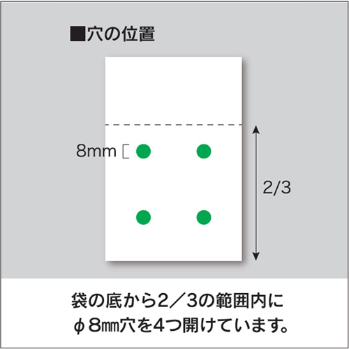 ニューポリ規格袋0.02 No.13 260×380mm 4穴 4000枚