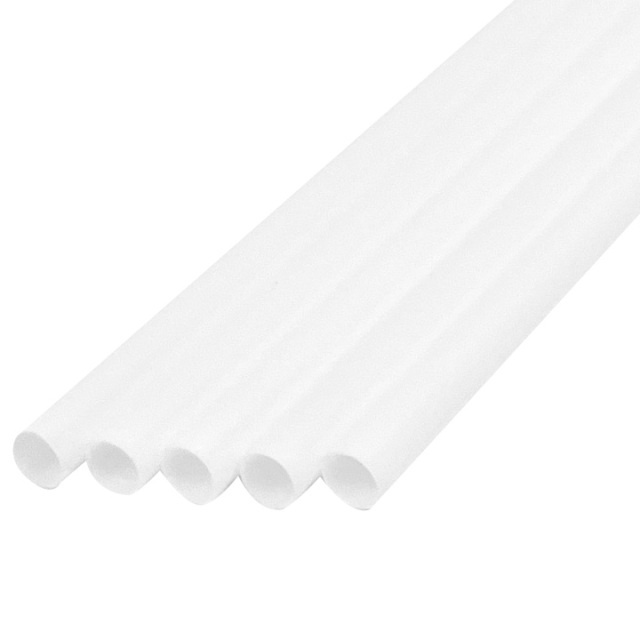 B364 わらおstrawバイオマス25 ストレートストロー 裸4.5×180mm 白 20000本