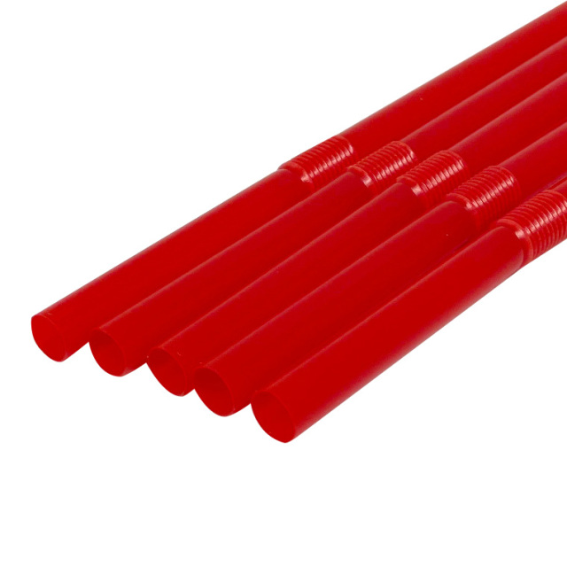B482 わらおstrawバイオマス25 フレックスストロー裸6mm×210mm 赤 500本