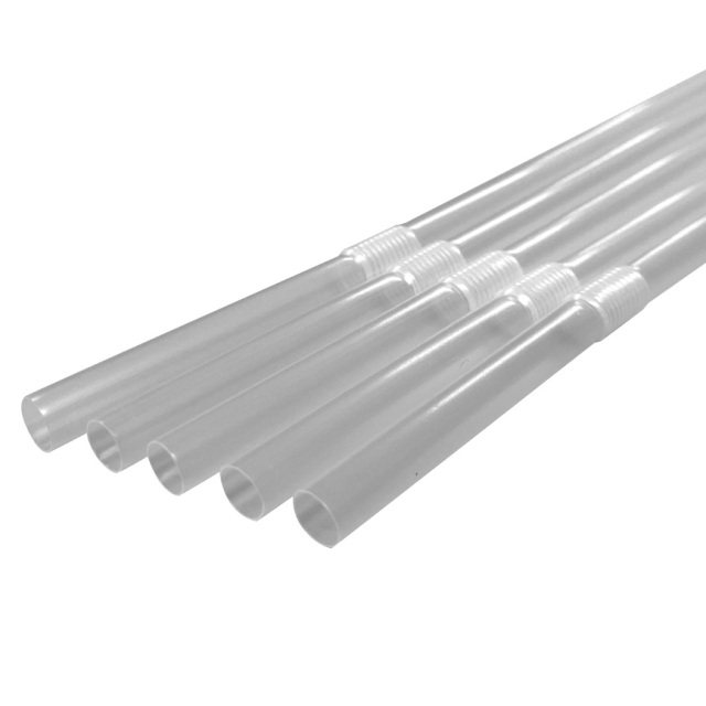 B488 わらおstrawバイオマス25 フレックスストロー裸6mm×210mm 透明 500本