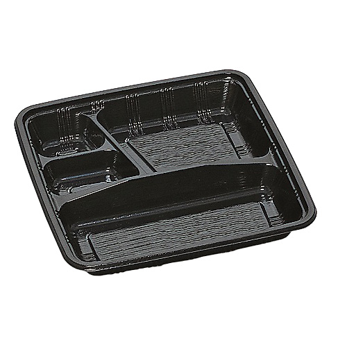 福助工業 0576255 LC-621 黒（かぶせフタ付）600セット（電子レンジ