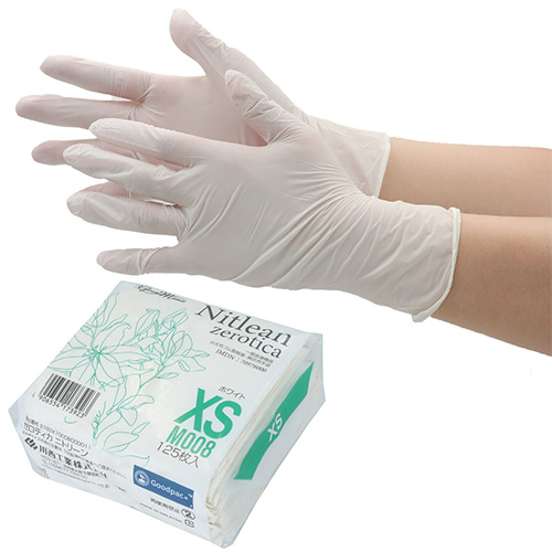 M008 ゼロティカニトリーン ホワイト XS 2000枚