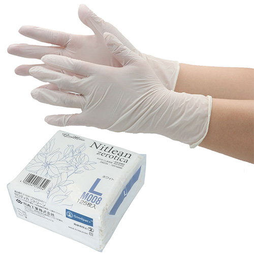 M008 ゼロティカニトリーン ホワイト L 2000枚