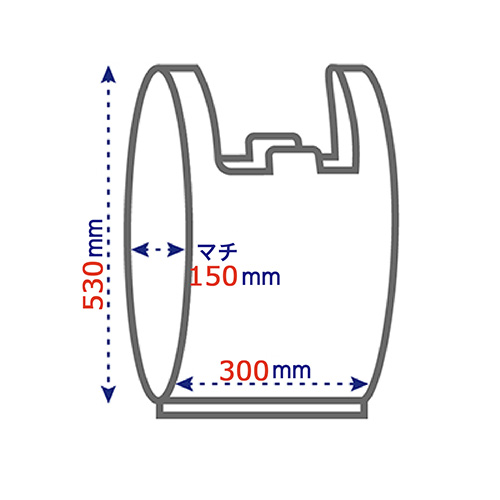 エプロンスーパーライトひも付き袋 LL 45号 乳白 1500枚