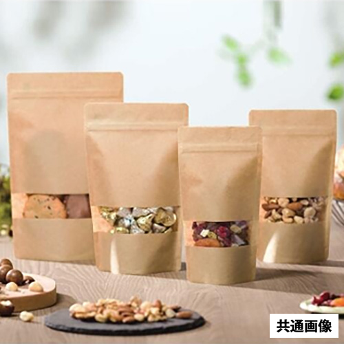 567698 スタンドチャック袋クラフトタイプ（窓付き） No.16-26 160×260（45）800枚