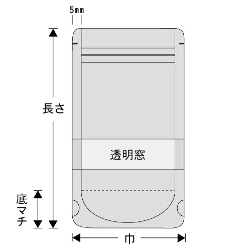 567698 スタンドチャック袋クラフトタイプ（窓付き） No.16-26 160×260（45）800枚