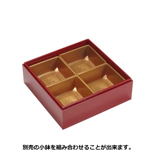 紙製重箱 VCBOX四角6寸赤杉印籠タイプ本体 60個