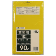 黄色半透明_ゴミ袋90L_LD厚み0.045×900×1000mm［黄色半透明］10枚（非食品用）（包装デザインは変わる場合が御座います。）