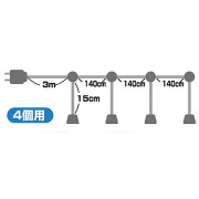 『メーカー取寄せ品 入荷次第発送』9030 提灯用ソケット4個用【業務用】_提燈_吊燈_お祭り_飲食店