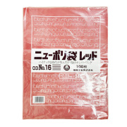 ニューポリ規格袋 レッド0.03 No.16 340 ×480mm 1500枚（福助工業 0452300）