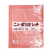 ニューポリ規格袋 レッド0.03 No.19 400 ×550mm 1000枚（福助工業 0452335）