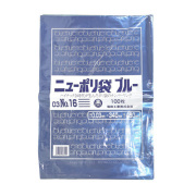 ニューポリ規格袋 ブルー0.03 No.16 340 ×480mm 1500枚（福助工業 0447315）