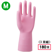 2006 天然ゴム手袋 中厚手 3P M ピンク 60束