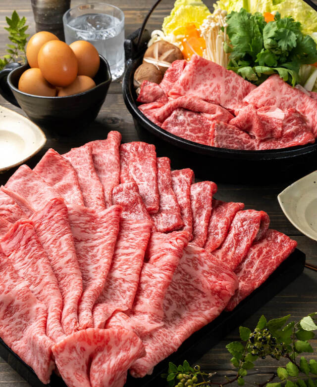 宮崎牛すき焼き食べ比べセット 一真 みやこんじょ産直LiveShopping