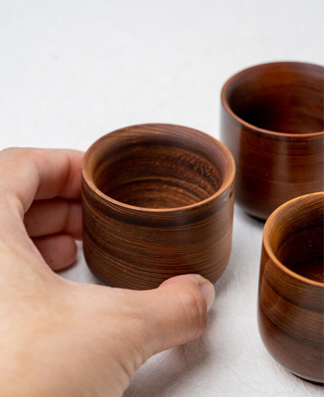 おちょこ Hacoa×能作】「Sake Cup」天然木のお猪口のみ（Sake Set用