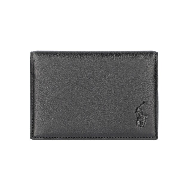 美品　POLO ラルフローレン　札入れ　カードケース　レザー　ブラック POLO RALPH LAUREN(ポロ ラルフ ローレン) レザー マルチ カード