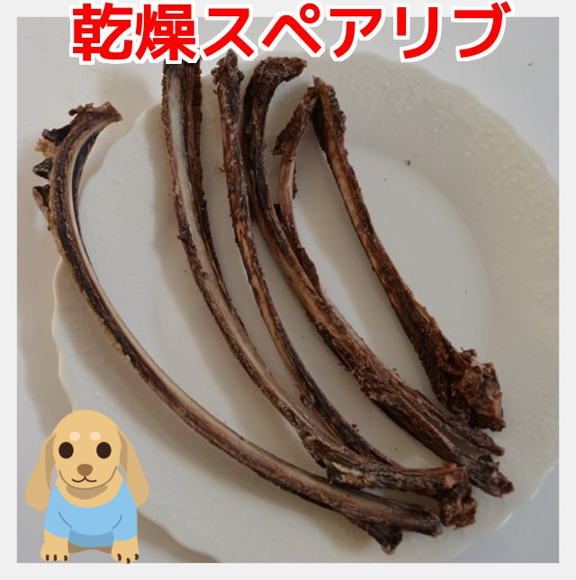 【愛犬のおやつ 無添加】国産 鹿の乾燥スペアリブ 5０0g（お買い得サイズ） 犬 おやつ 無添加 ペット 生肉