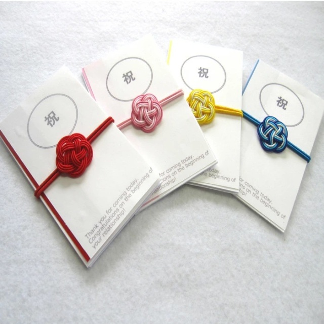 水引梅飾り 水引三本平梅 1周約22.5cmゴム付 水引 ゴム 1色 10個入り